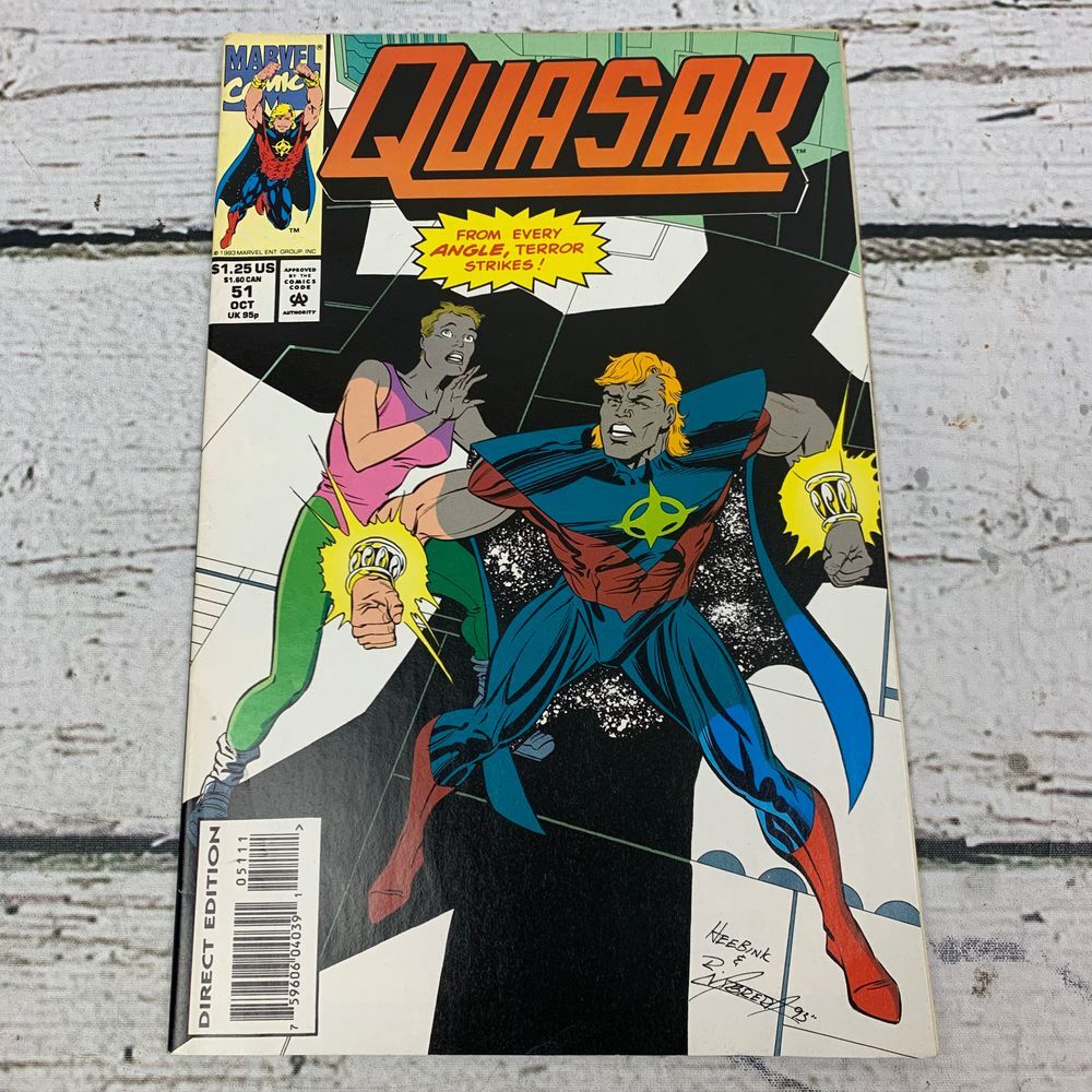 Marvel Comics Quasar #51 Direct Edition‎ Comic Book October 1993 Superhero